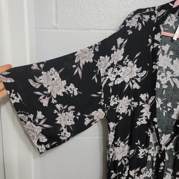 Spiritual Gangster Kimono Tie Front Cover One Size Rayon - Picture 8 of 12